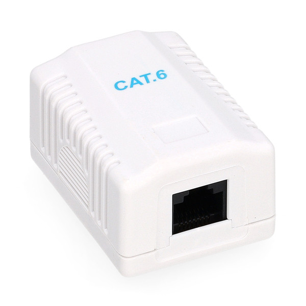 Gembird RJ45 wandcontactdoos | UTP (RJ45, Cat6, Horizontaal, Opbouw) NCAC-1U6-01 K170108353 - 3
