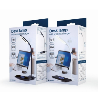 Gembird Tafellamp | Gembird (Draadloze Qi oplader, LED, Dimbaar, Touchbediening, 2700-7072K, Wit) TA-WPC10-LED-01-W K150204380 - 