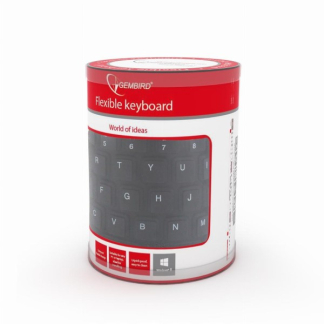 Gembird Toetsenbord | Gembird (Flexibel, USB interface, OTG adapter) KB-109F-B K101502027 - 2
