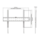 Gembird Tv beugel | Gembird | 37 tot 70 inch (Vast, Max. 40 kg) WM-70F-01 K101501185 - 5