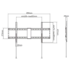 Gembird Tv beugel | Gembird | 43 tot 90 inch (Vast, Max. 70 kg) WM-90F-01 K101501186 - 4