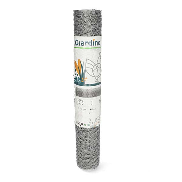 Giardino Kippengaas | Giardino | 10 m x 50 cm (Maaswijdte 13 x 13 mm, Metaal, Zilver) 3940051 K170105627 - 3