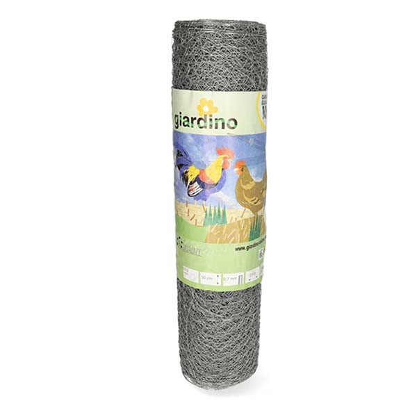 Giardino Kippengaas | Giardino | 25 m x 50 cm (Maaswijdte 20 x 20 mm, Metaal, Zilver) 3940141 K170105630 - 3