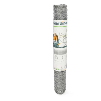 Giardino Kippengaas | Giardino | 5 m x 50 cm (Maaswijdte 25 x 25 mm, Metaal, Zilver) 3940011 K170105632 - 3