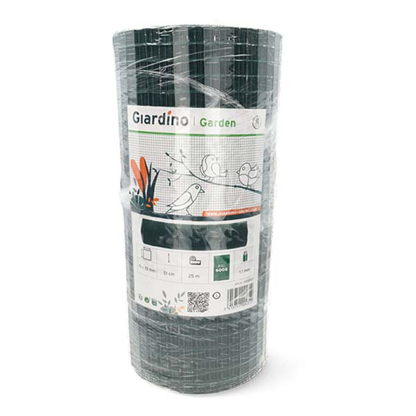 Giardino Vogelgaas | Giardino | 25 m x 51 cm (Maaswijdte 19 x 19 mm, Metaal, Groen) 6030021 K170105620 - 3