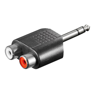 Goobay 2x tulp naar 6.35 mm jack adapter | V ↔ M | Goobay (Stereo) 11615 K010411221 - 1