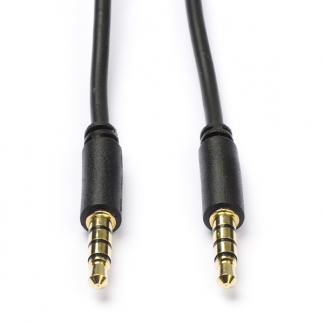 Goobay 3.5 mm jack kabel | Goobay | 0.5 meter (4-polig, Stereo, Verguld, 100% koper) 63824 K010412081 - 