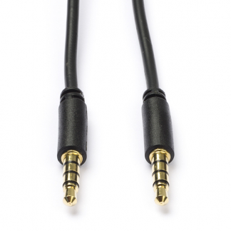 Goobay 3.5 mm jack kabel | M ↔ M | Goobay | 0.5 meter (Stereo, Verguld, 100% koper, 4-polig) 63824 K010412081