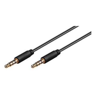 Goobay 3.5 mm jack kabel | M ↔ M | Goobay | 1 meter (Stereo, Verguld, 100% koper, 4-polig) 63826 K010412082 - 2