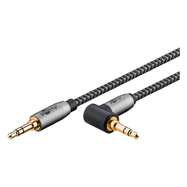 Goobay 3.5 mm jack kabel | M ↔ M  | Goobay Plus | 0.5 m (Stereo, Haakse connector, 3-polig) 65277 K010411040 - 2