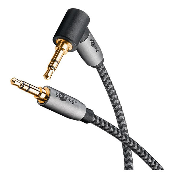 Goobay 3.5 mm jack kabel | M ↔ M  | Goobay Plus | 0.5 m (Stereo, Haakse connector, 3-polig) 65277 K010411040 - 3