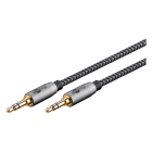 Goobay 3.5 mm jack kabel | M ↔ M  | Goobay Plus | 1 m (Stereo, Verguld, 3-polig) 65273 K010411036 - 2