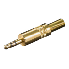 3.5 mm jack plug | M | Goobay (Stereo, Verguld, Metalen behuizing, 3-polig)