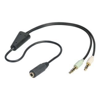 Goobay 3.5 mm jack splitterkabel | Goobay | 0.4 m (4-pin, Stereo) 48980 K010301553 - 2