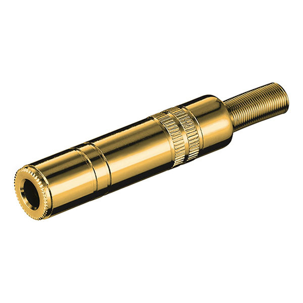 Goobay 6.35 mm jack plug | V | Goobay (Stereo, Metalen behuizing, Verguld, 3-polig) 11072 K010411098 - 1