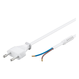 Goobay Aansluitsnoer | Goobay | 1.5 meter (2x 0.75mm², Eurostekker, Trekontlasting, Wit) 50503 K010802227 - 2