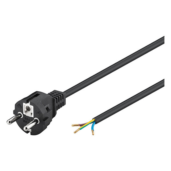 Goobay Aansluitsnoer | Goobay | 1.5 meter (3x 0.75 mm², Randaarde, Rechte stekker, Zwart) 51327 K010802238 - 2