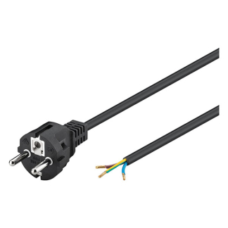 Goobay Aansluitsnoer | Goobay | 1.5 meter (3x 0.75 mm², Randaarde, Rechte stekker, Zwart) 51327 K010802238 - 2