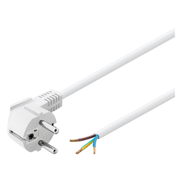 Goobay Aansluitsnoer | Goobay | 1.5 meter (3x 0.75mm², Randaarde, Haakse stekker, Wit) 93977 K010802229 - 2