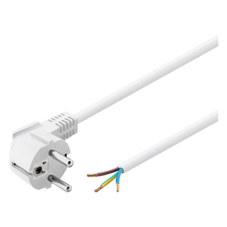 Goobay Aansluitsnoer | Goobay | 1.5 meter (3x 0.75mm², Randaarde, Haakse stekker, Wit) 93977 K010802229 - 2