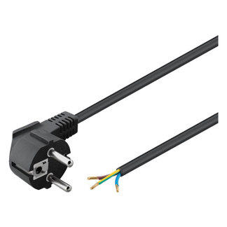 Goobay Aansluitsnoer | Goobay | 1.5 meter (3x 0.75mm², Randaarde, Haakse stekker, Zwart) 93976 K010802233 - 2