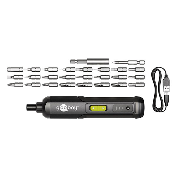 Goobay Accu schroevendraaier | Goobay (5V, Ingebouwde accu, Incl. 24 bits) 77816 K180108128 - 5