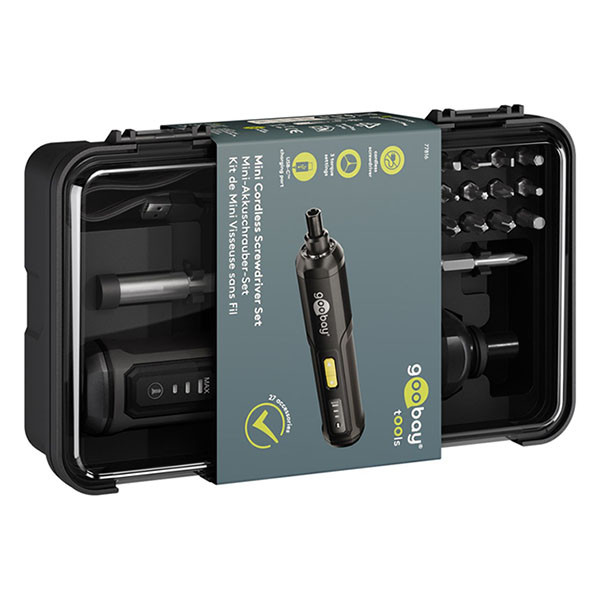 Goobay Accu schroevendraaier | Goobay (5V, Ingebouwde accu, Incl. 24 bits) 77816 K180108128 - 7