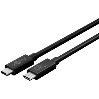 Goobay Apple oplaadkabel | USB C ↔ USB C 4 | 0.7 meter (40 Gbps, Vertind koper, Power Delivery, 240 W, Thunderbolt 3/4) 61716 M010214331 - 