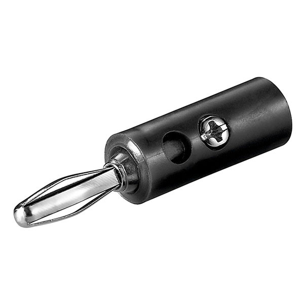 Goobay Banaanstekker | M | Goobay (Schroefklem, 4 mm, Zwart) 11373 K010411144 - 1