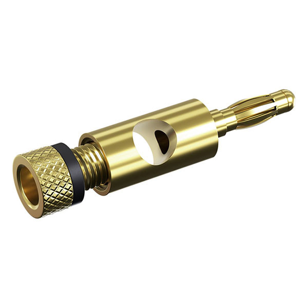 Goobay Banaanstekker | M | Goobay (Verguld, Schroefklem, 4 mm, Zwart) 11683 K010411142 - 1