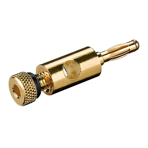 Goobay Banaanstekker | M | Goobay (Verguld, Schroefklem, 4 mm, Zwart) 11683 K010411142 - 2