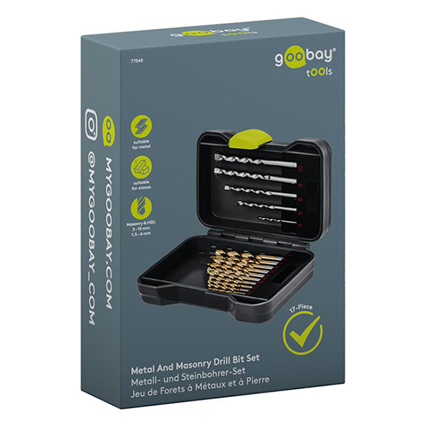 Goobay Boorset | Goobay Tools | 17-delig (Voor metaal, steen en beton) 77848 K170103474 - 5