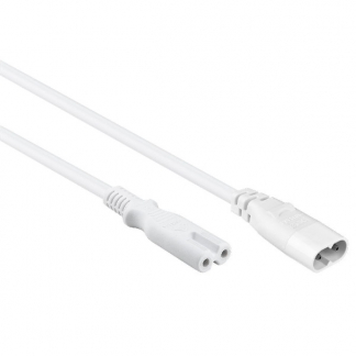 Goobay C7 verlengkabel | Goobay | 2 meter (2x 0.75 mm², Wit) 97200 K010806209 - 1