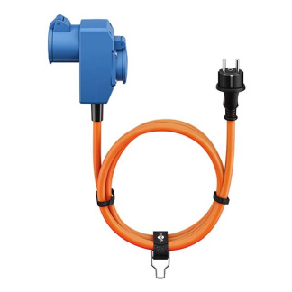 Goobay CEE verloopkabel | Goobay | 1.5 meter (16A, 230V, 3x2.5mm², IP44, Schuko naar CEE en schuko contrastekker, 90°) 76222 K010806277 - 5