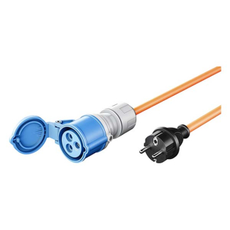 Goobay CEE verloopkabel | Goobay | 1.5 meter (16A, 230V, 3x2.5mm², IP44, Schuko naar CEE vrouwelijk) 76185 K010806273 - 2