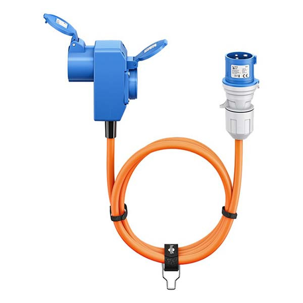 Goobay CEE verloopkabel | Goobay | 5 meter (16A, 230V, 3x2.5mm², IP44, CEE naar CEE en schuko contrastekker, 90°) 76233 K010806276 - 4