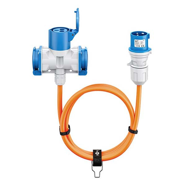 Goobay CEE verloopkabel | Goobay | 5 meter (16A, 230V, IP44, CEE naar 1x CEE-koppeling en 2x veiligheidskoppeling) 76265 K010806266 - 4