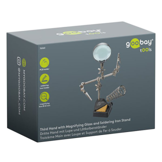 Goobay Derde hand met vergrootglas | Goobay (Incl. soldeerstandaard) 76560 K100908085 - 2