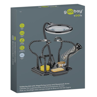 Goobay Derde hand met vergrootglas | Goobay (Incl. soldeerstandaard en tools, 4 klemmen) 76558 K100908083 - 3