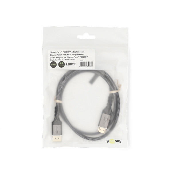 Goobay DisplayPort naar HDMI kabel | Goobay Plus | 1 meter (4K@60Hz) 65268 K010214417 - 4
