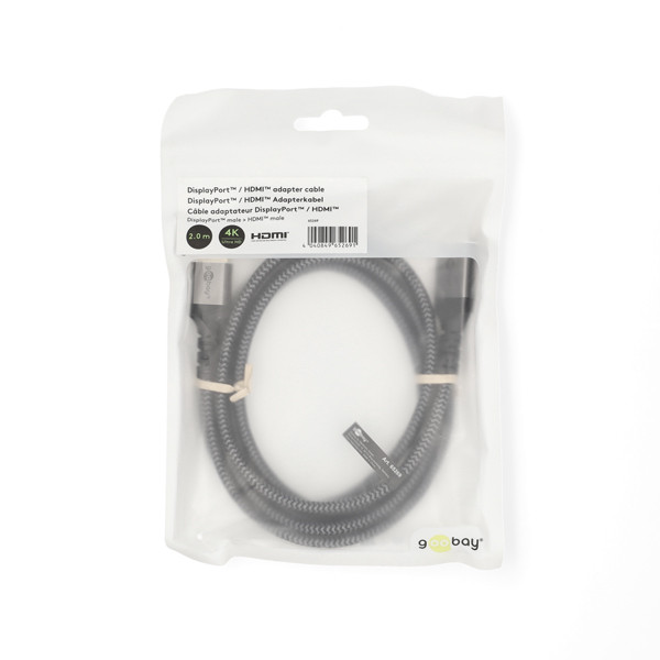 Goobay DisplayPort naar HDMI kabel | Goobay Plus | 2 meter (4K@60Hz) 65269 K010214418 - 4