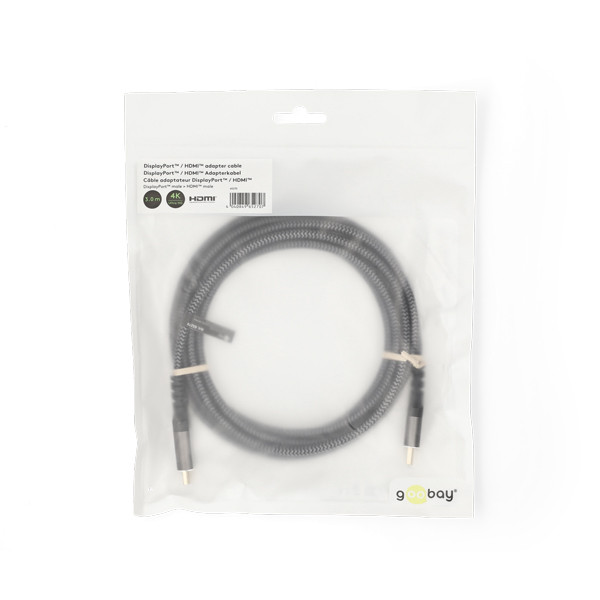 Goobay DisplayPort naar HDMI kabel | Goobay Plus | 3 meter (4K@60Hz) 65270 K010214419 - 4