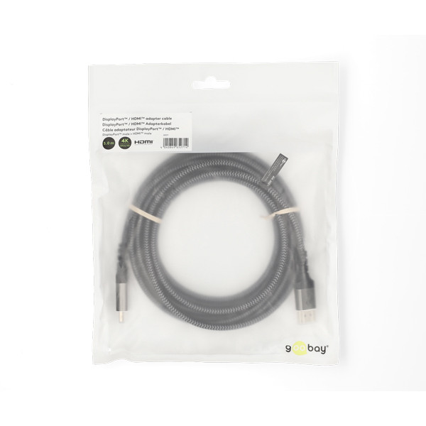 Goobay DisplayPort naar HDMI kabel | Goobay Plus | 5 meter (4K@60Hz) 65271 K010214420 - 4