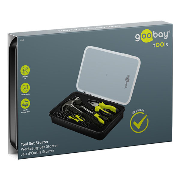 Goobay Gereedschapsset | Goobay | Starter | 26-delig (Met opbergkoffer) 77845 K100401020 - 9
