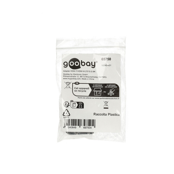 Goobay HDMI adapter | Goobay | Horizontaal (8K@60Hz, 270°, Verguld) 65750 K010214354 - 3