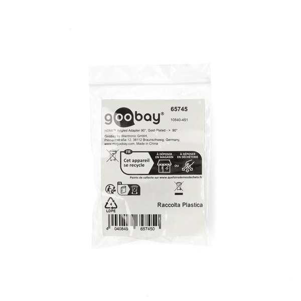 Goobay HDMI adapter | Goobay | Horizontaal (8K@60Hz, 90°, Verguld) 65745 K010214353 - 3