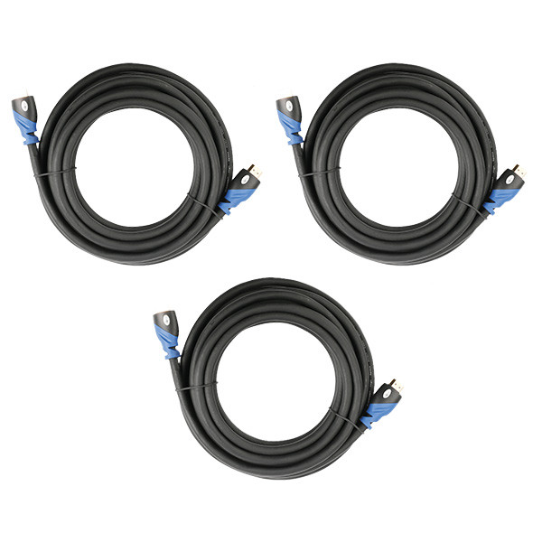 Goobay HDMI kabel 2.1 | 1 meter | 3 stuks (8K@60Hz, HDR, Zwart)  V010101072 - 1
