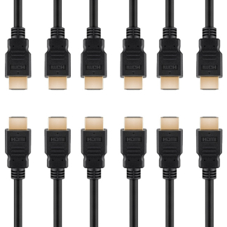 HDMI kabel 2.1 | 2 meter | 6 stuks (8K@60Hz, HDR, Zwart)