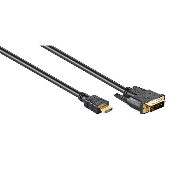 Goobay HDMI naar DVI kabel | Goobay | 1 meter (DVI-D, Single Link, 100% koper, Verguld) 51579 K010406321 - 1