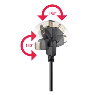 Goobay Haakse HDMI kabel 2.0 | Goobay | 1.5 meter (4K@60Hz, 360° draaibaar, HDR) 61283 K010214367 - 2